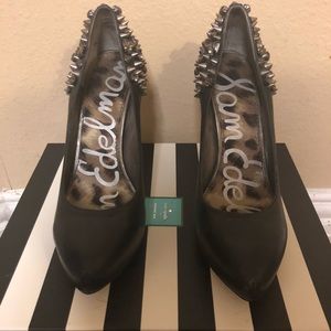 Sam Edelman Black ‘Roza’ Shoe With Studded Heel